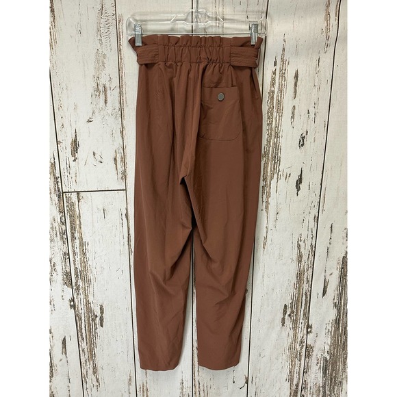 Athleta Skyline Pant Med Brown Paperbag Waist Conformable Workwear - Picture 4 of 5